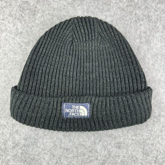The North Face Beanie Hat Adult Lined Ribbed Cuffed Knit Logo Streetwear Y2K* - Picture 1 of 7